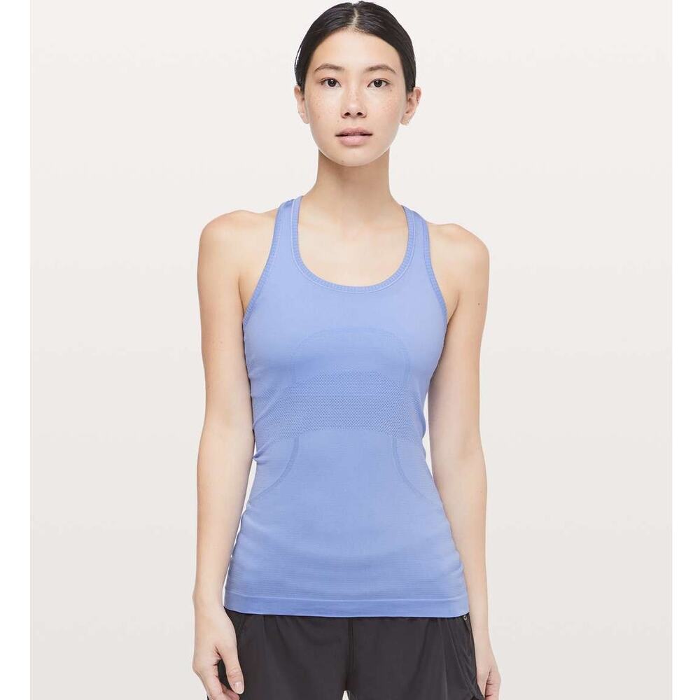 Lululemon Swiftly Tech Racerback Hydrangea Blue Size 8 Original Fit Run Gym